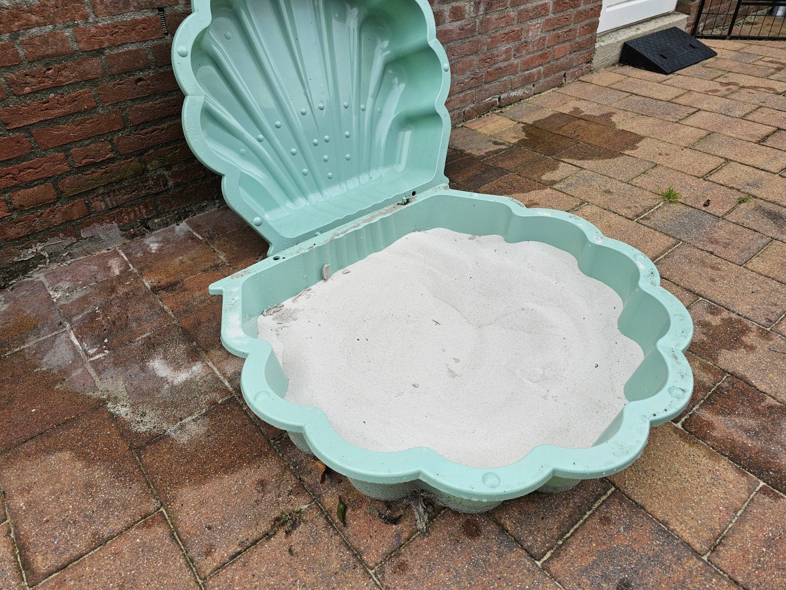 GRATIS Schelp zandbak/zwembadje - Groen, Ophalen, Zo goed als nieuw