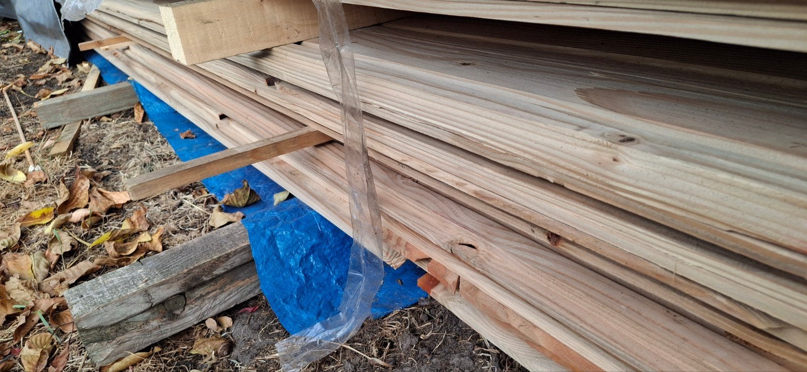 Douglas zweeds Rabat 20/145 x 5 meter, Ophalen, Minder dan 25 mm, Nieuw, Plank