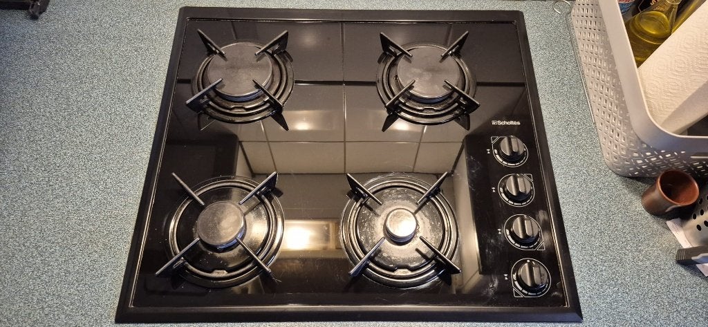 Gaskookplaat 4 pitten, Gebruikt, Inbouw, Gas, 4 kookzones