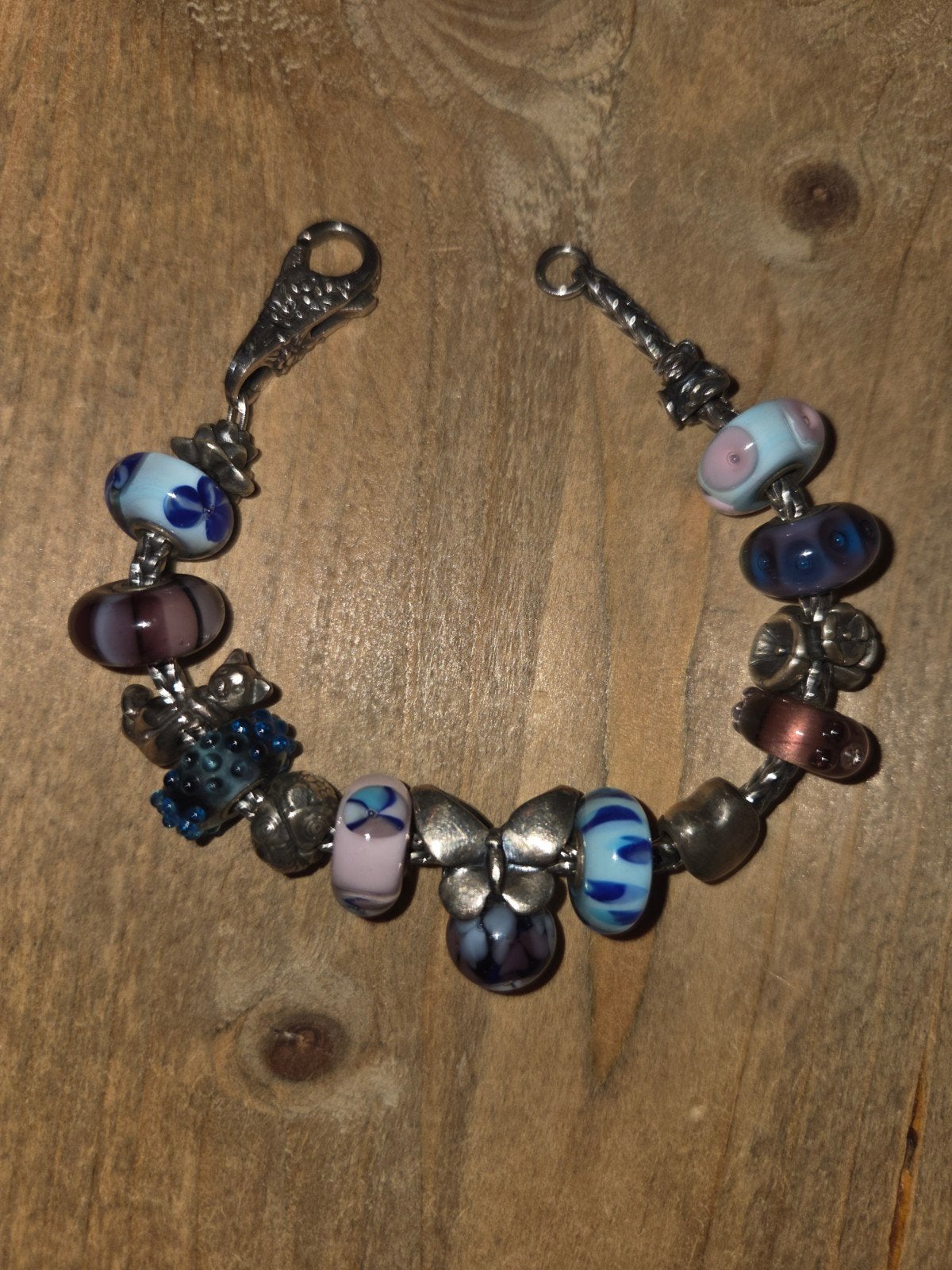 Trollbeads armband, Sieraden, Tassen en Uiterlijk, Overige merken, Gebruikt, Ophalen of Verzenden, 4 bedels of meer
