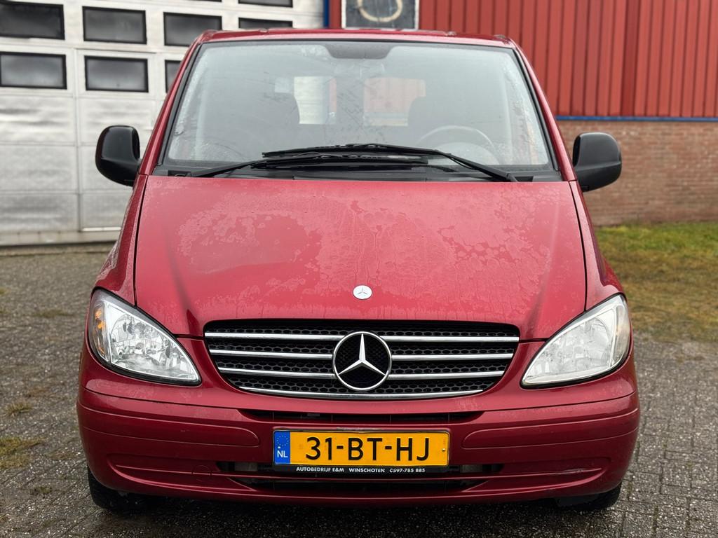 Mercedes-Benz Vito 111 CDI 320 Lang Airco,Cruise,Rood, Auto's, Gebruikt, 4 cilinders, 2000 kg, Bedrijf