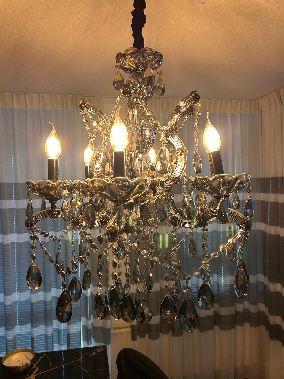 Kristallen lamp, E14 (klein), Ophalen of Verzenden, Chique, Glas