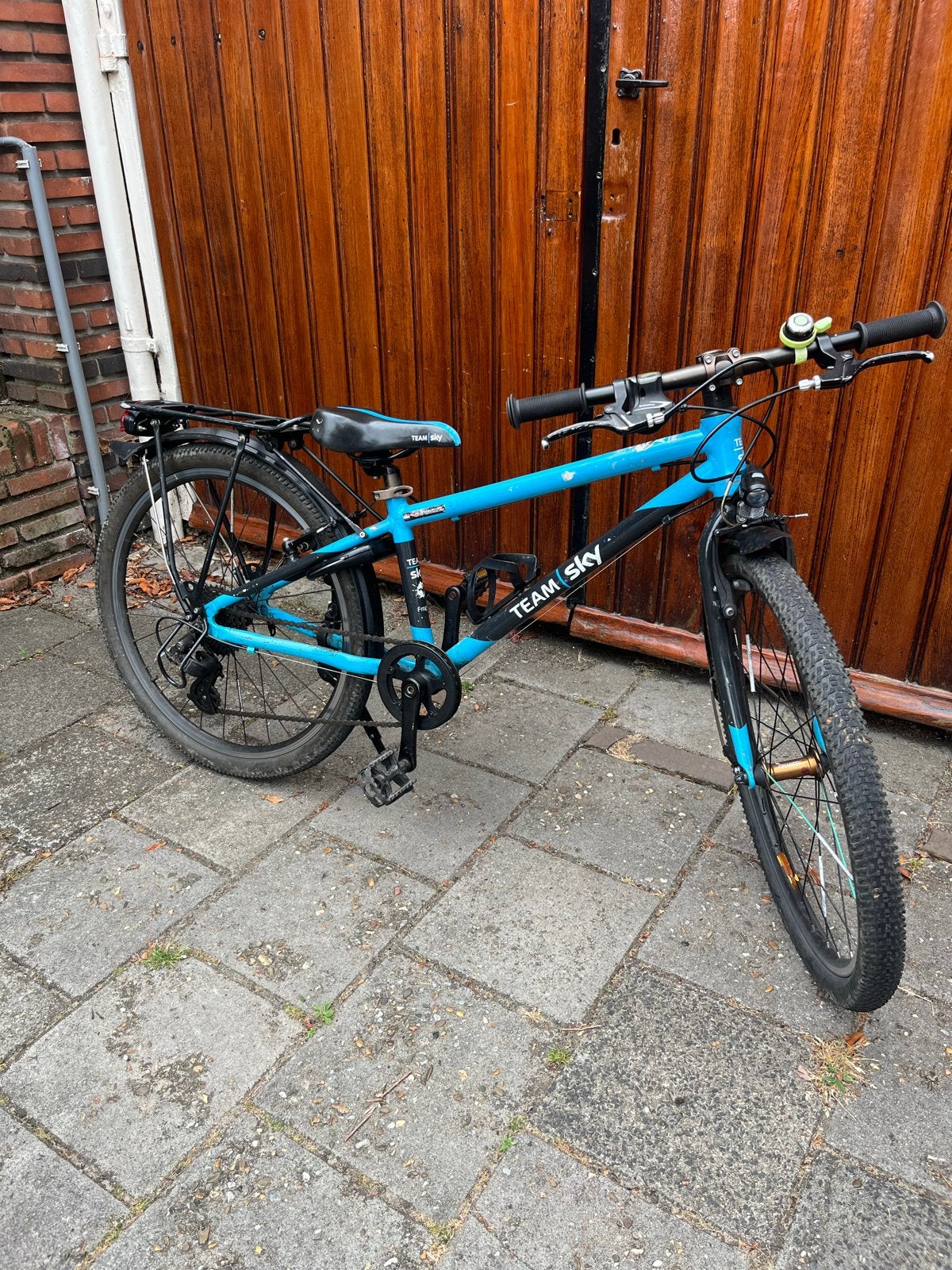 Frog 62 Team Sky Kinderfiets 24 inch, Ophalen, Gebruikt, Velgrem, 20 inch of meer