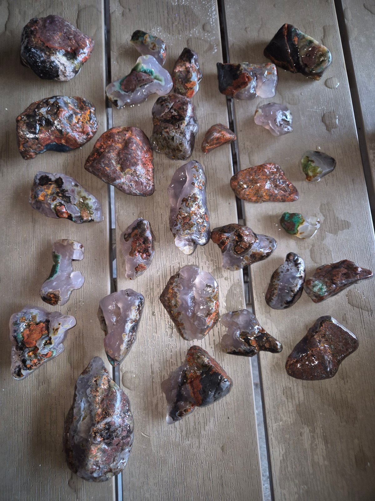 Koper in Chalcedoon met Chrysocolla - 1 kilo ruwe getrommeld, Ophalen of Verzenden, Nieuw
