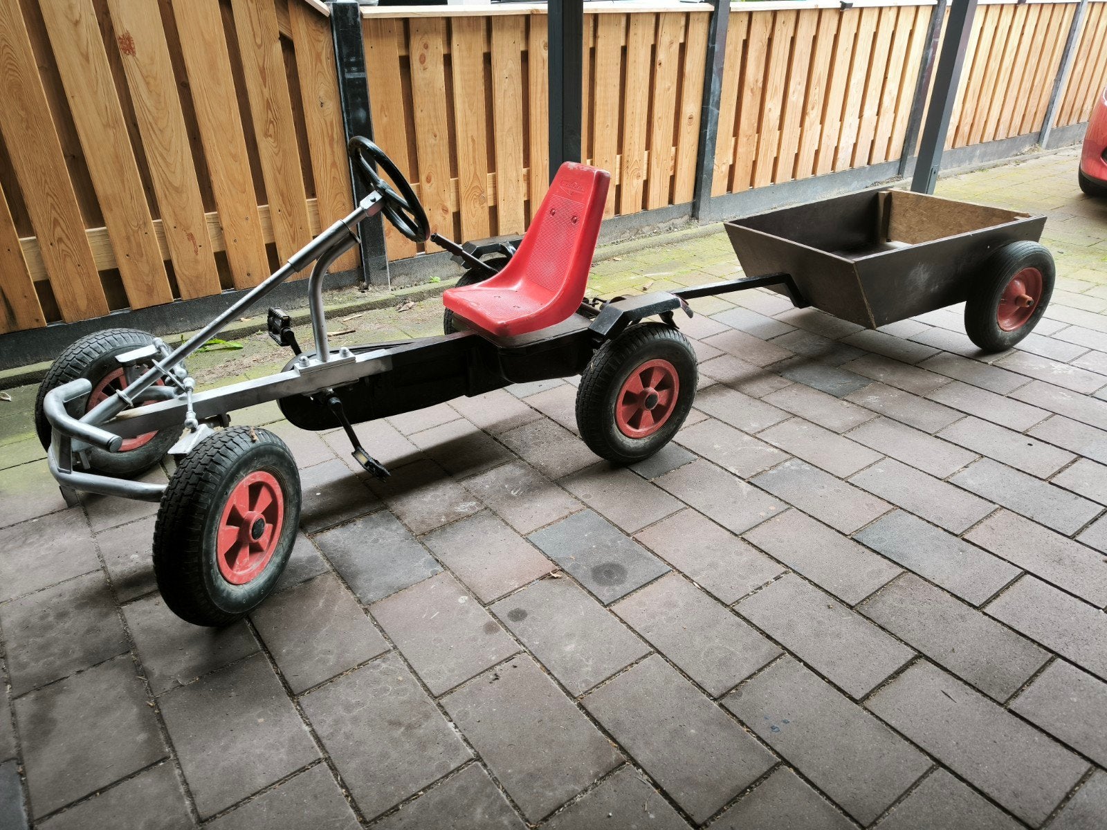 Mooie mammoet skelter met aanhanger - Gebruikt, Ophalen, Gebruikt, Overige merken, Met kar of aanhanger