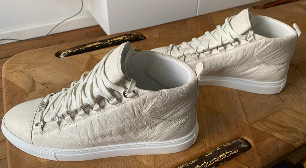 Balenciaga Arena High-Top 'Cream/Off-White' Maat 44 Z.G.A.N., Kleding | Heren, Schoenen, Ophalen, Wit, Balenciaga, Sneakers of Gympen