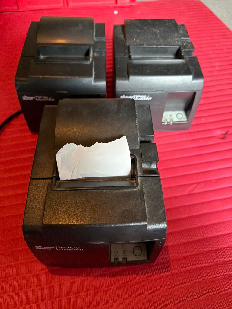 Star TSP100 FuturePRNT bonprinters (3 stuks), Zwart-en-wit printen, Gebruikt, Printer, Ophalen of Verzenden