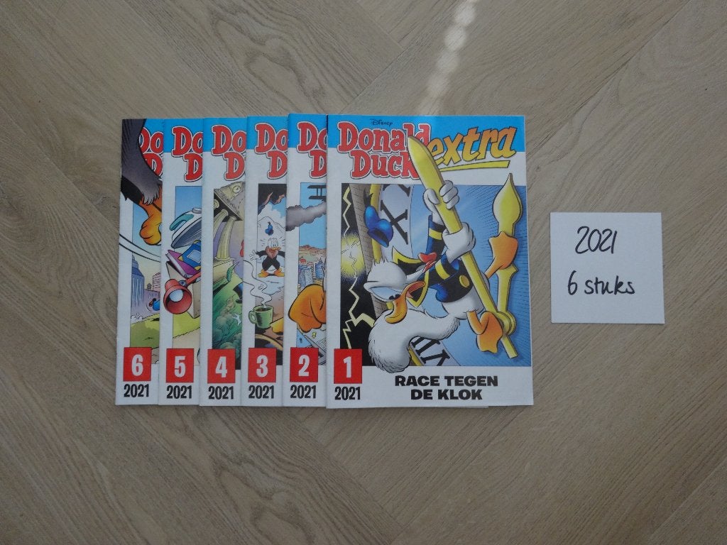 Donald Duck EXTRA jaargang 2021 – 6 st, Meerdere stripboeken, Ophalen of Verzenden, Zo goed als nieuw