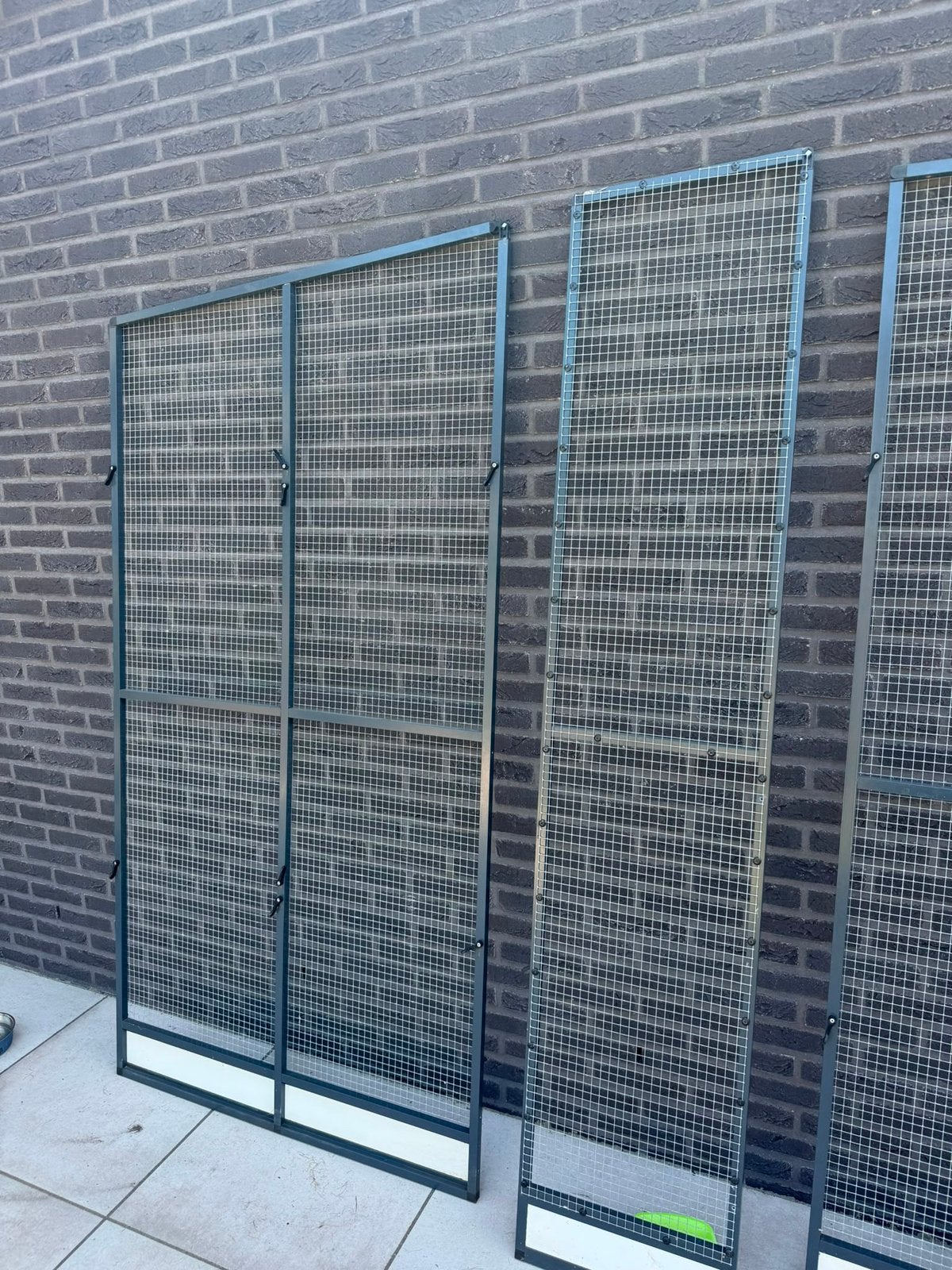 Volière panelen 18 stuks, antraciet, Ophalen, Gebruikt, Aluminium, Volière