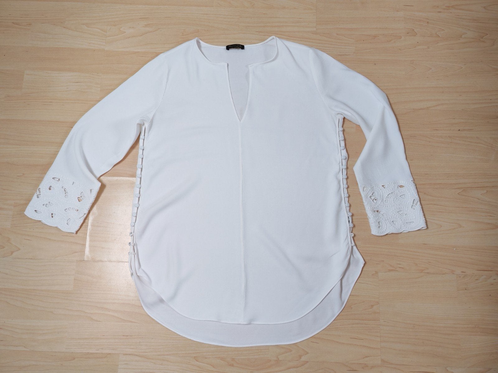 witte tuniek/blouse van Massimo Dutti maat M, Kleding | Dames, Maat 38/40 (M), Massimo Dutti, Verzenden, Wit