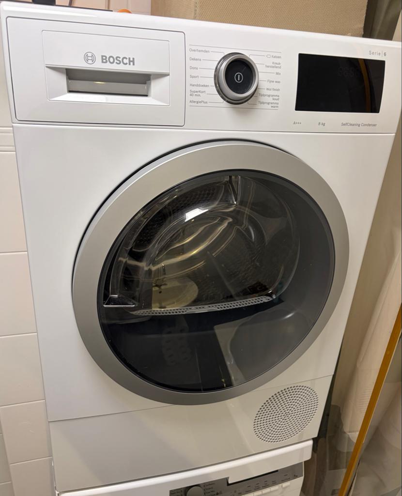 Bosch WTU87675NL Serie 6 Warmtepompdroger 8kg A+++, Witgoed en Apparatuur, Wasdrogers, Zo goed als nieuw, Condens, Voorlader, 8 tot 10 kg