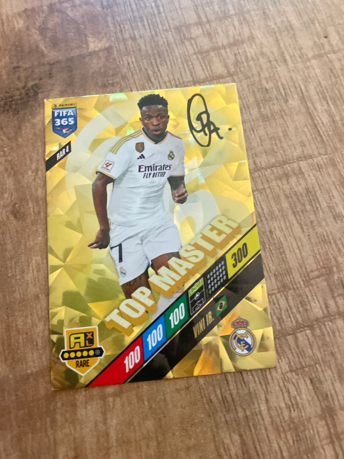 Panini FIFA 365 Top Master Vini Jr. Rare Voetbalkaart, Ophalen of Verzenden, Zo goed als nieuw, Buitenlandse clubs, Spelerskaart