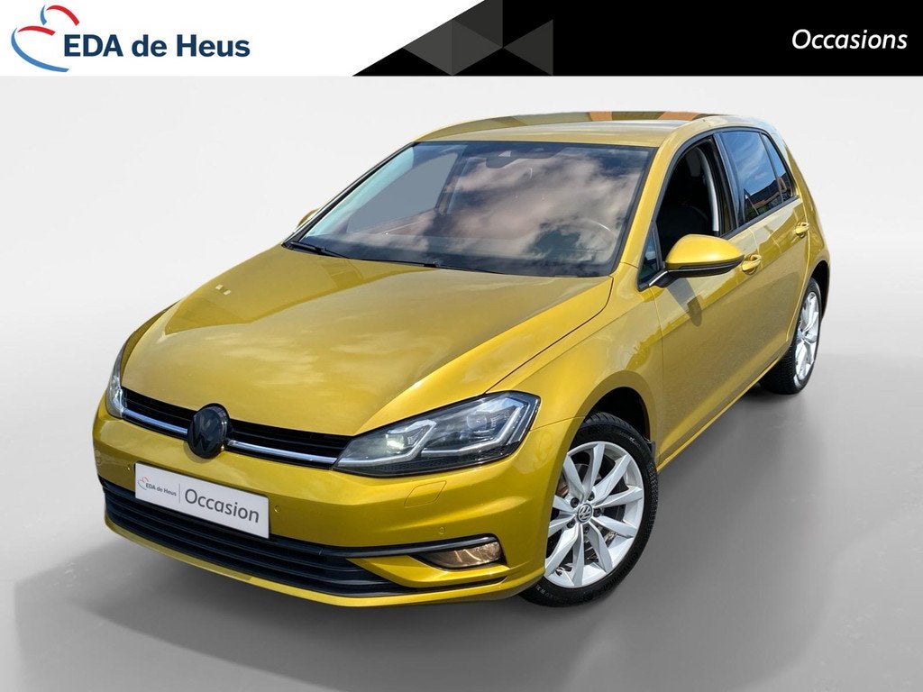 Volkswagen Golf 5-deurs 1.5 TSi DSG7-autom. Highline Busines, Auto's, 12 maanden, 4 cilinders, Geel, Bedrijf
