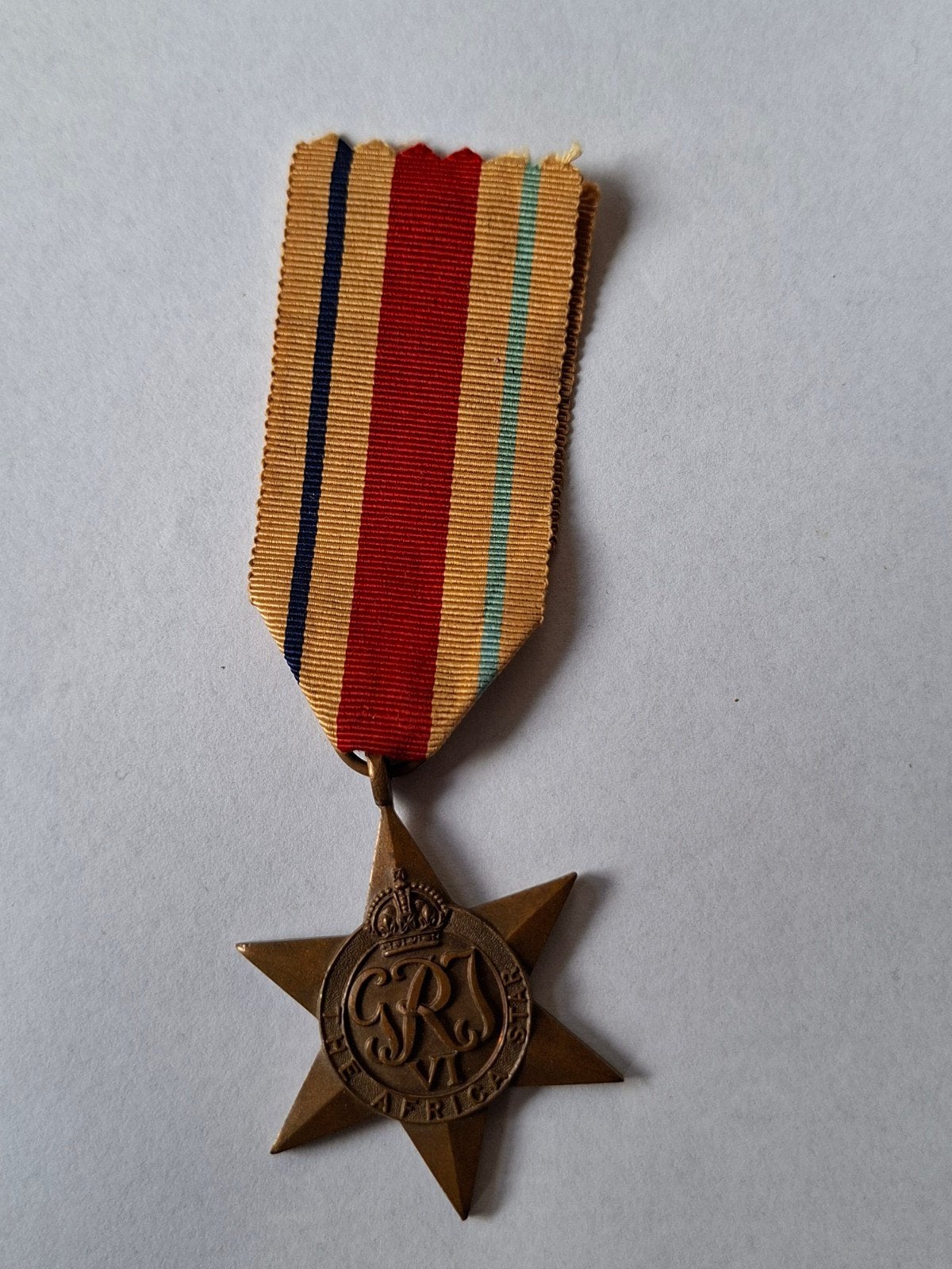 The Africa Star Britse medaille 1939-1945, Ophalen of Verzenden, Landmacht, Engeland, Lintje, Medaille of Wings