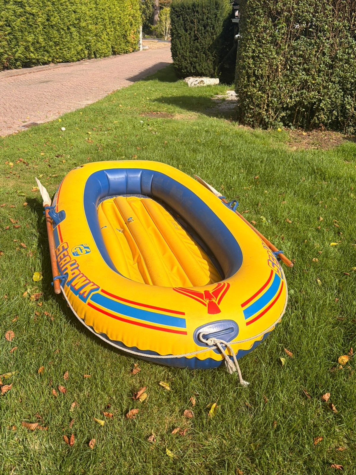 Intex Seahawk 340 opblaasbare rubberboot, Watersport en Boten, Ophalen, Zo goed als nieuw, Drie personen of meer, Opblaasbaar