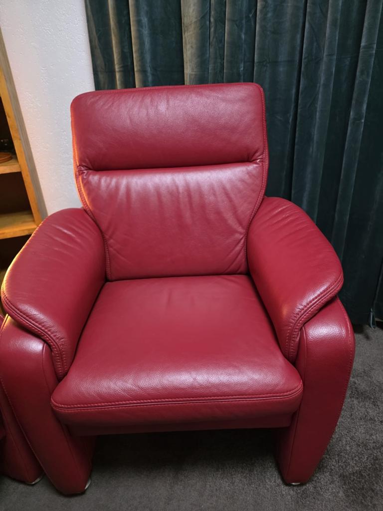 Leren bank en fauteuil set - LongLife Valdepone, Ophalen of Verzenden