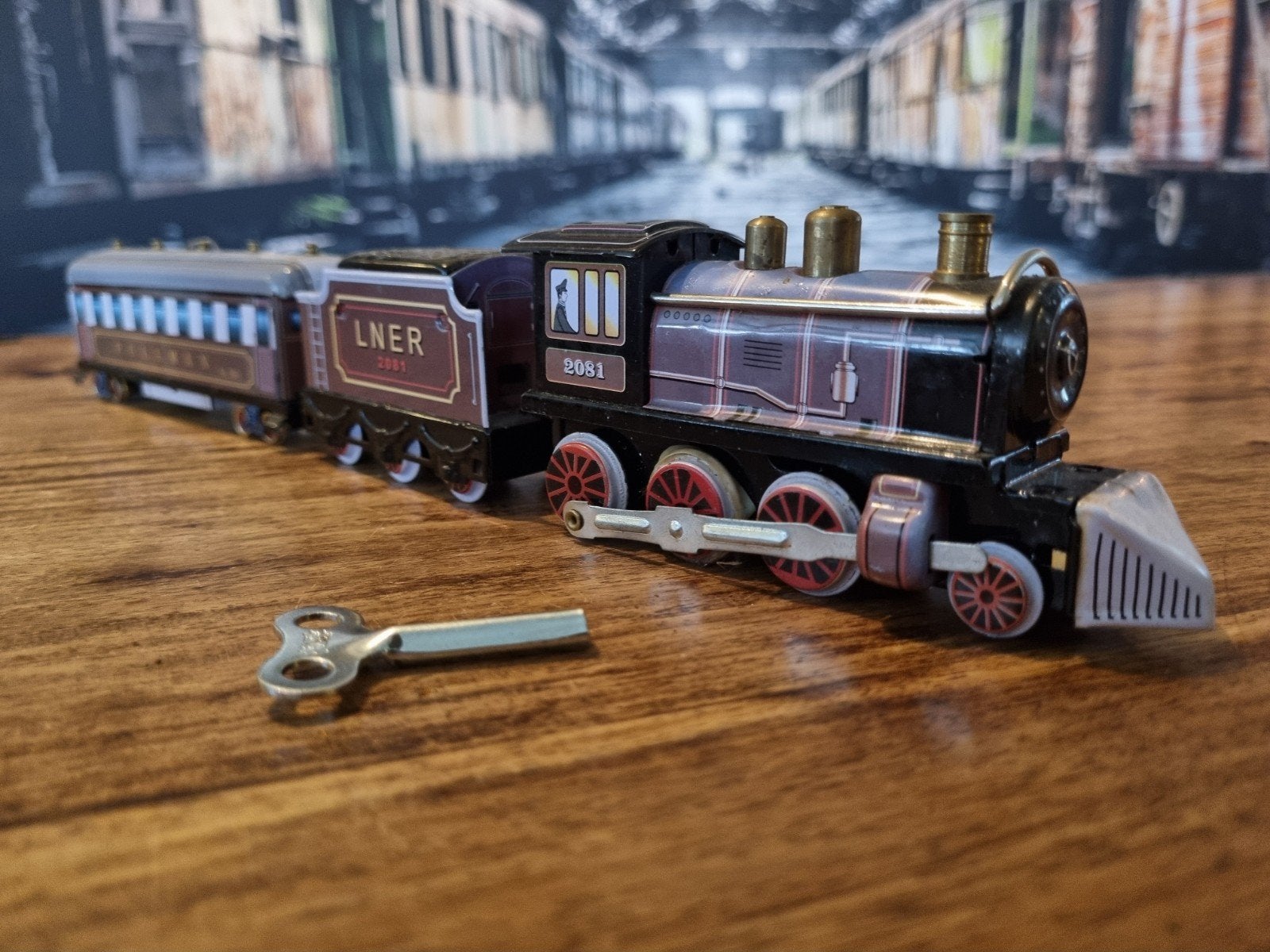 Vintage Schylling Opwindbare Blikken Treinset Pullman 2081, Ophalen of Verzenden, Zo goed als nieuw