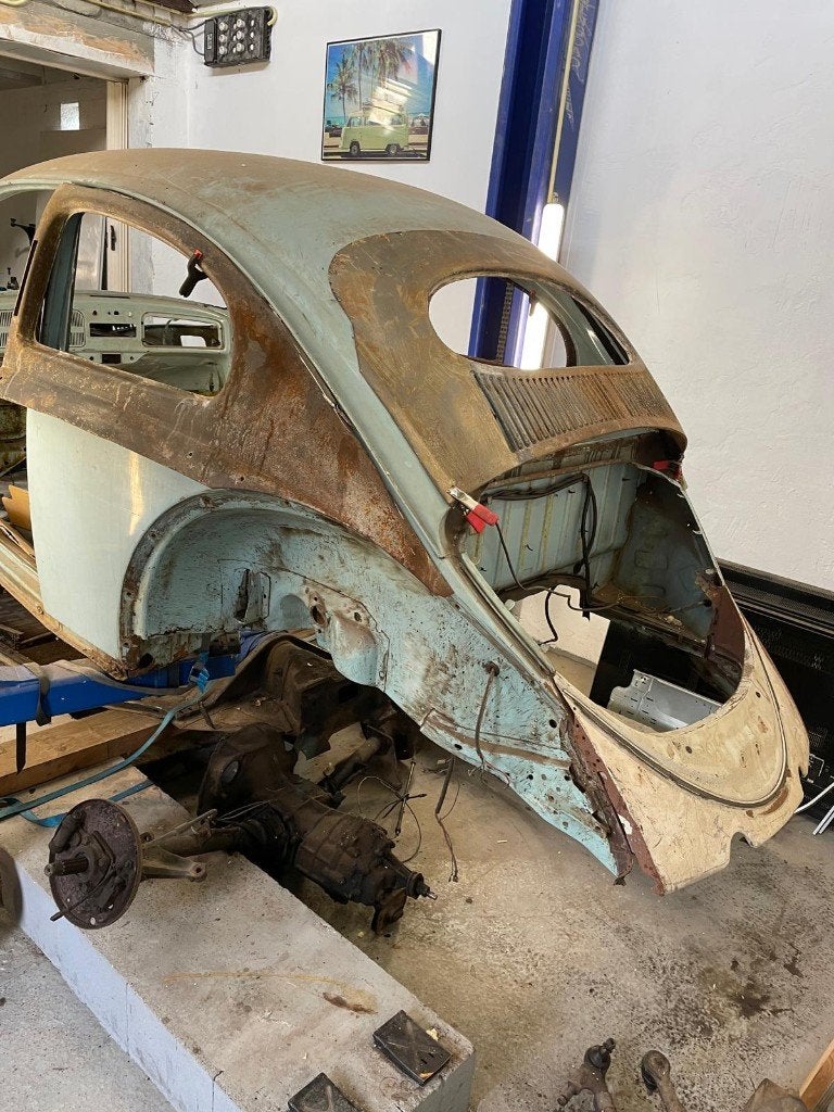 Volkswagen 1300 1.3 1971 Zwart project Ovaal, Achterwielaandrijving, Handgeschakeld, 870 kg, LPG
