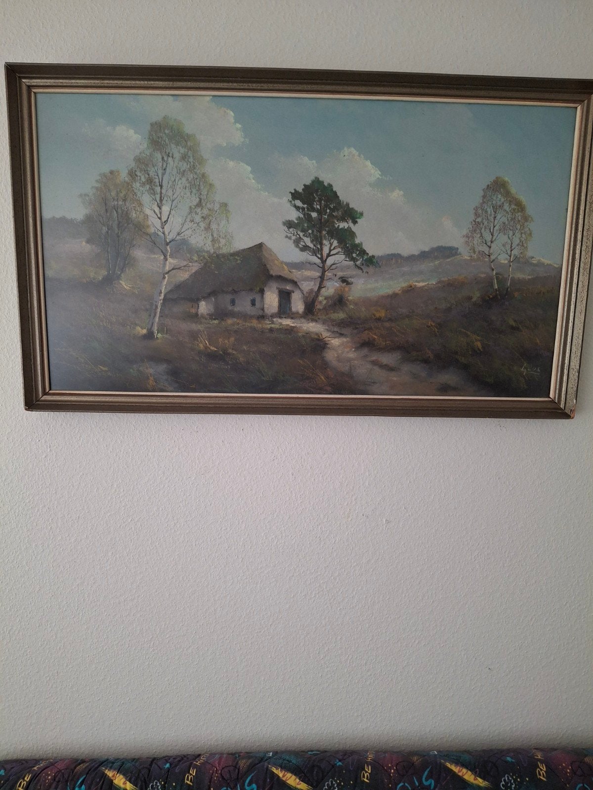 Pastel achter glas van G. Cox - Heidelandschap bij Mook, Antiek en Kunst, Kunst | Schilderijen | Klassiek, Ophalen