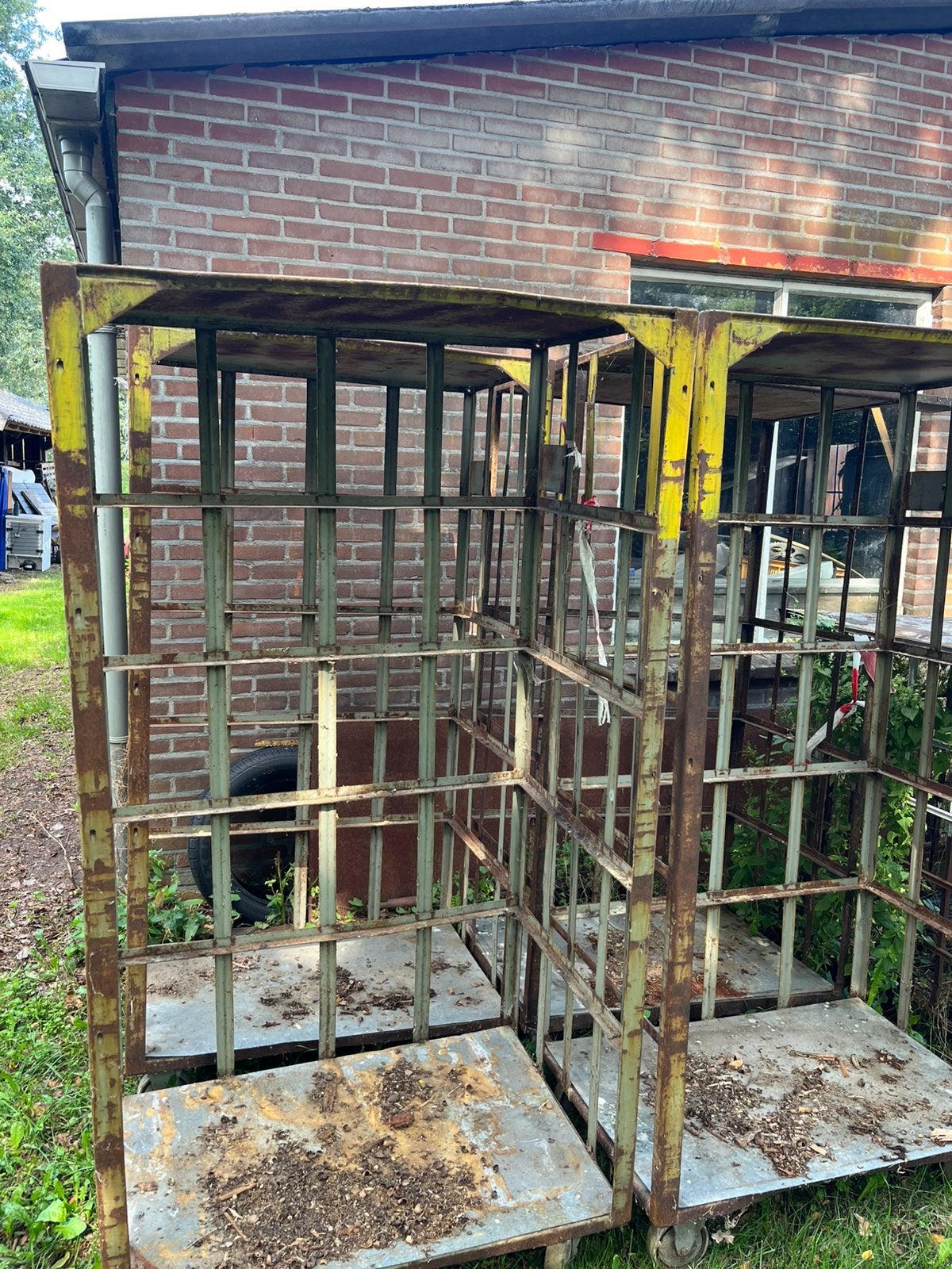 Metalen containers, 100 liter of meer, Ophalen, Zo goed als nieuw, Transportkar