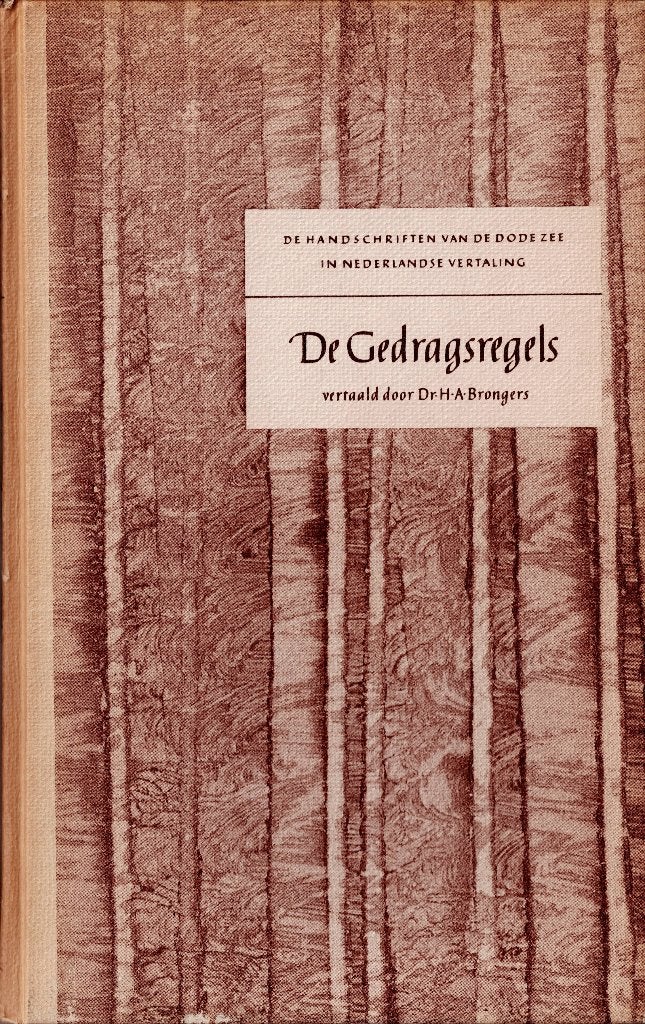 Dr. H.A. Brongers – De Gedragsregels., Boeken, Ophalen of Verzenden, Gelezen, Jodendom