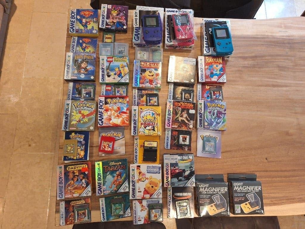 Gameboy  color console met games ( pokemon,...), Ophalen of Verzenden, Zo goed als nieuw, Met games