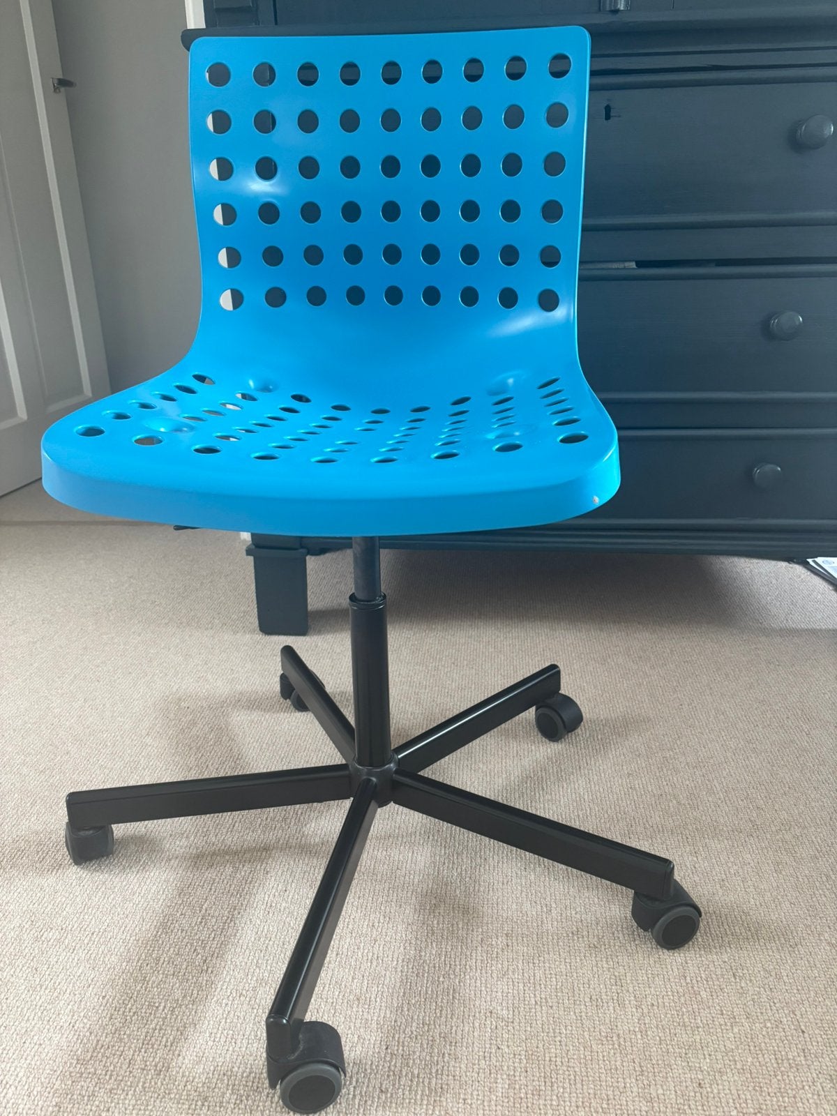 IKEA computerstoel, in hoogte verstelbaar, Ophalen, Zo goed als nieuw, Blauw