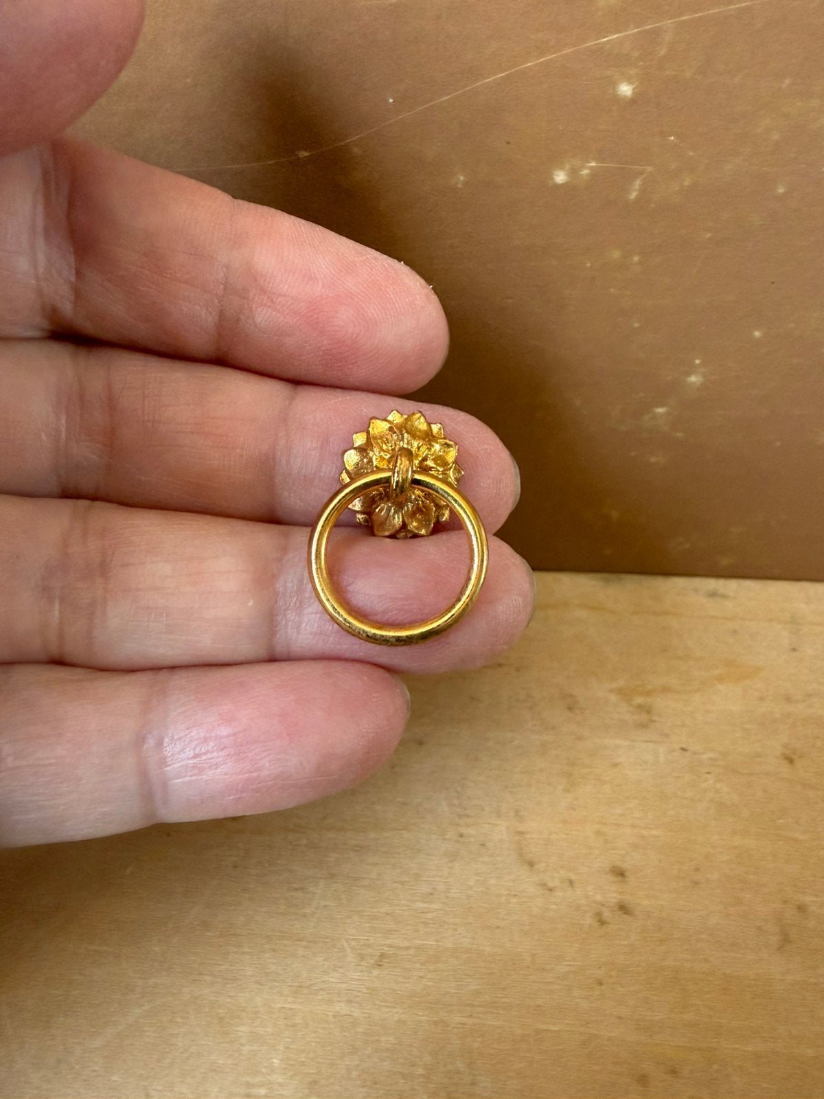Handdoek ring - maat op foto - metaal, Ophalen of Verzenden, Zo goed als nieuw, Poppenhuis