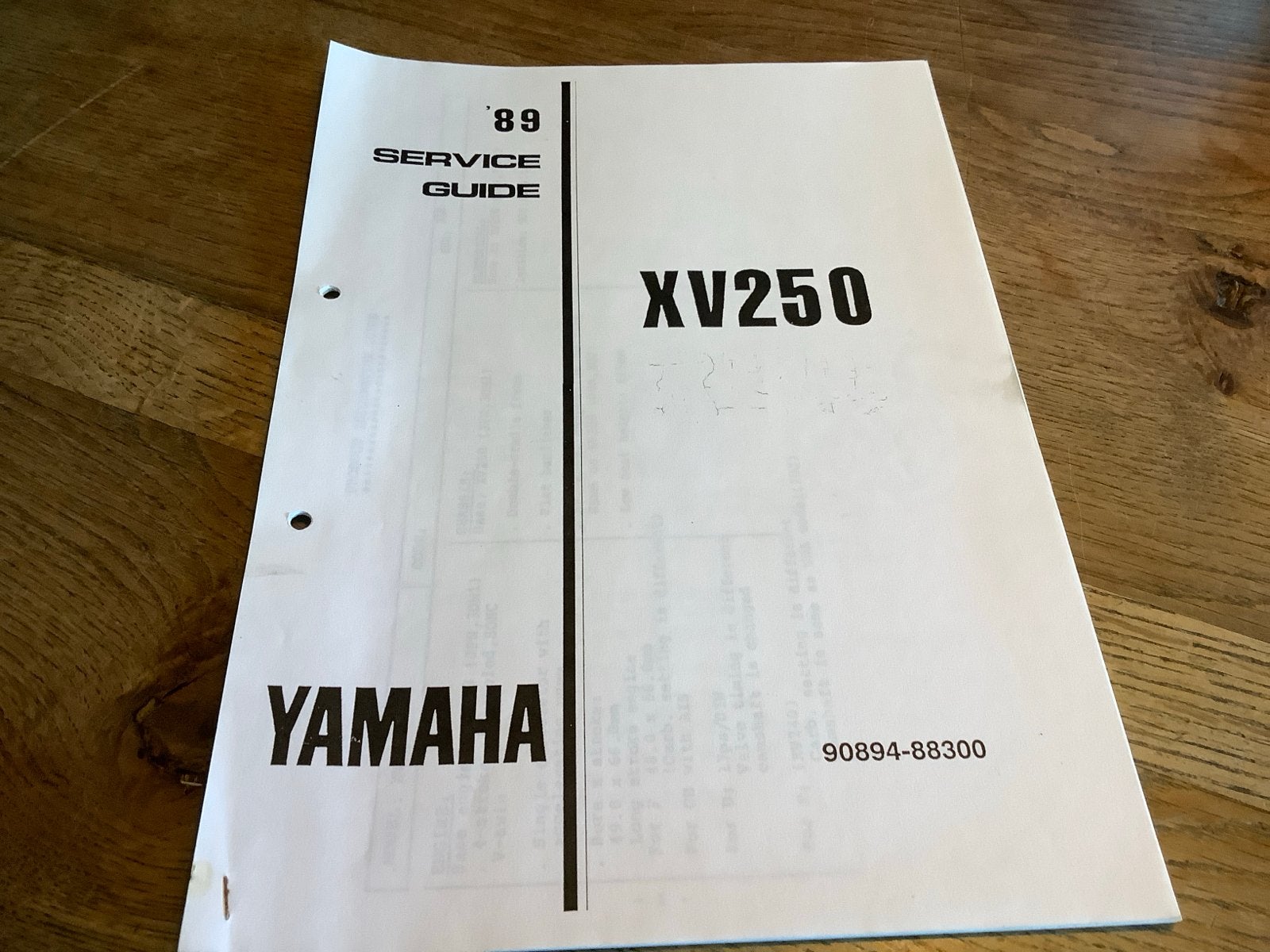 Yamaha XV250 Service Gids - Modeljaar '89.   (408), Verzenden, Yamaha