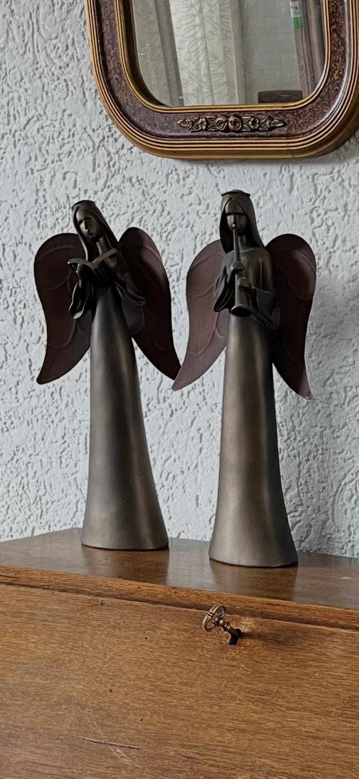 Twee metalen engelen, Diversen, Gebruikt, ., Ophalen of Verzenden, .