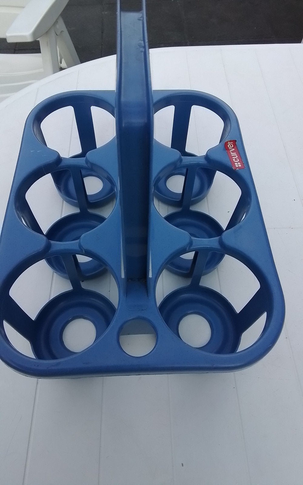 💐CURVER FLESSENREK-FLESSENDRAGER BLAUW, Verzamelen, Retro, Ophalen of Verzenden