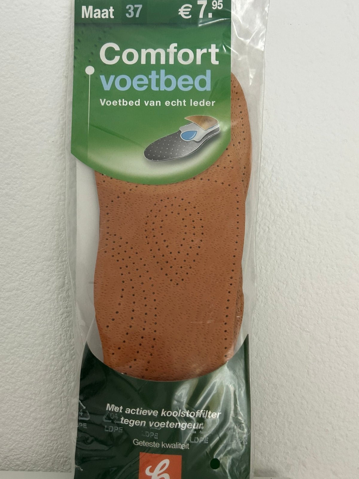 Inlegzool comfort mt 37, Beige, Overige typen, Ophalen of Verzenden, Zo goed als nieuw