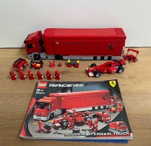 Gave Lego Racers Ferrari Scuderia Truck set 8654, Lego, Ophalen of Verzenden, Zo goed als nieuw, Racers