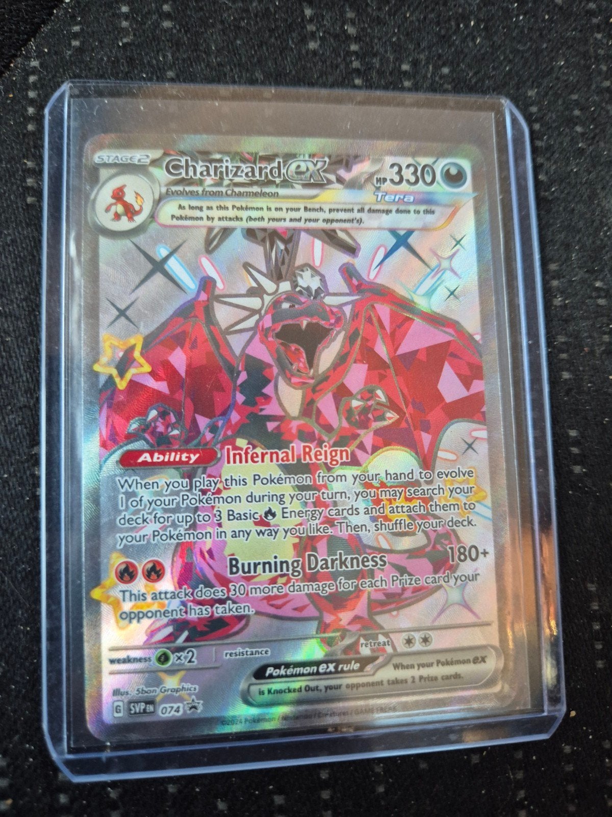 charizard 074 2024, Ophalen of Verzenden, Zo goed als nieuw, Losse kaart, Foil