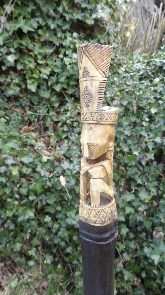 Tun Tun Stick Borneo Indonesie Dayak, Antiek en Kunst, Kunst | Niet-Westerse kunst, Hout, Bruin, Overige typen, Ophalen of Verzenden