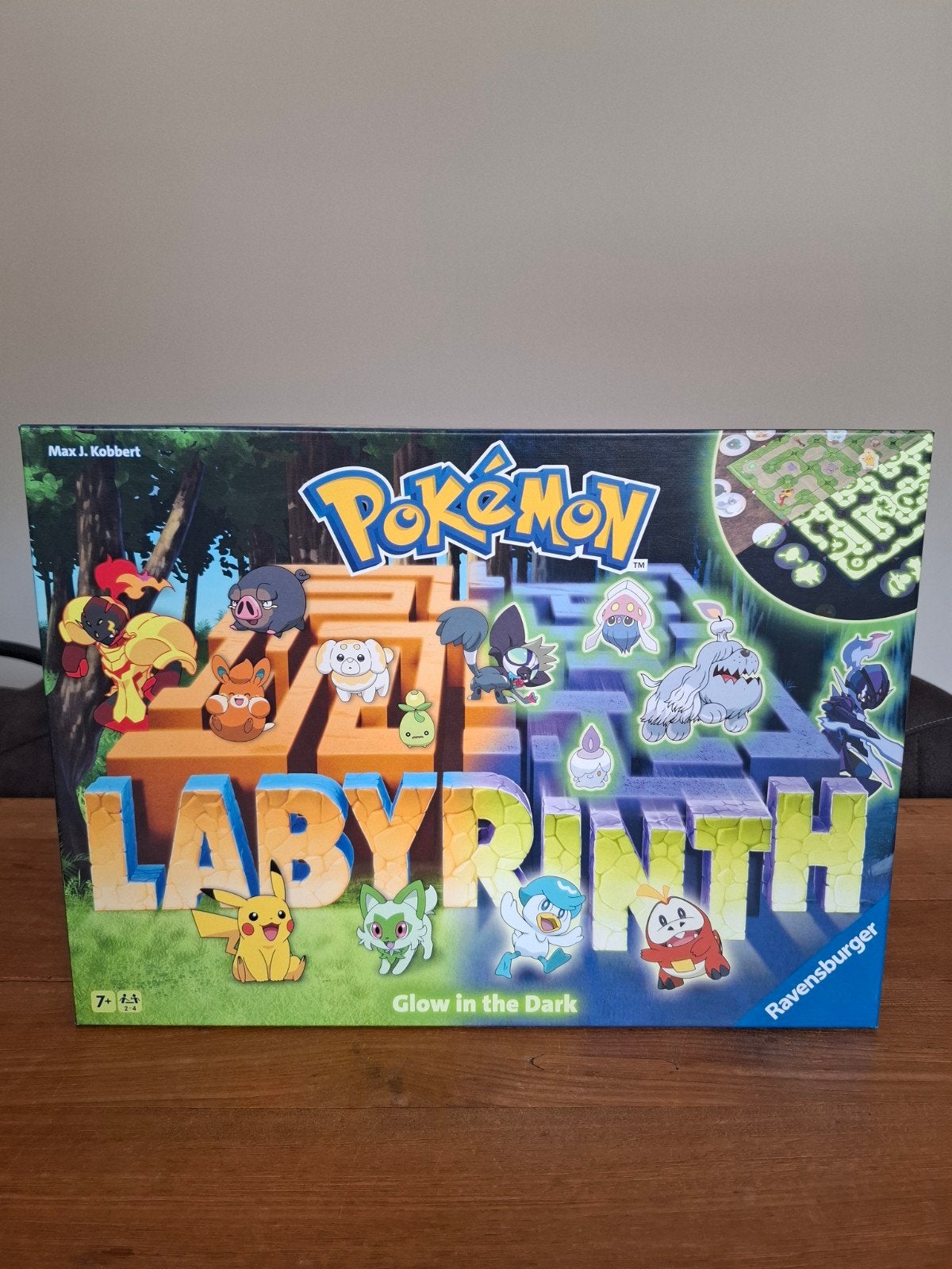 Pokémon Labyrinth Glow in the Dark bordspel, Een of twee spelers, Ophalen of Verzenden, Gebruikt