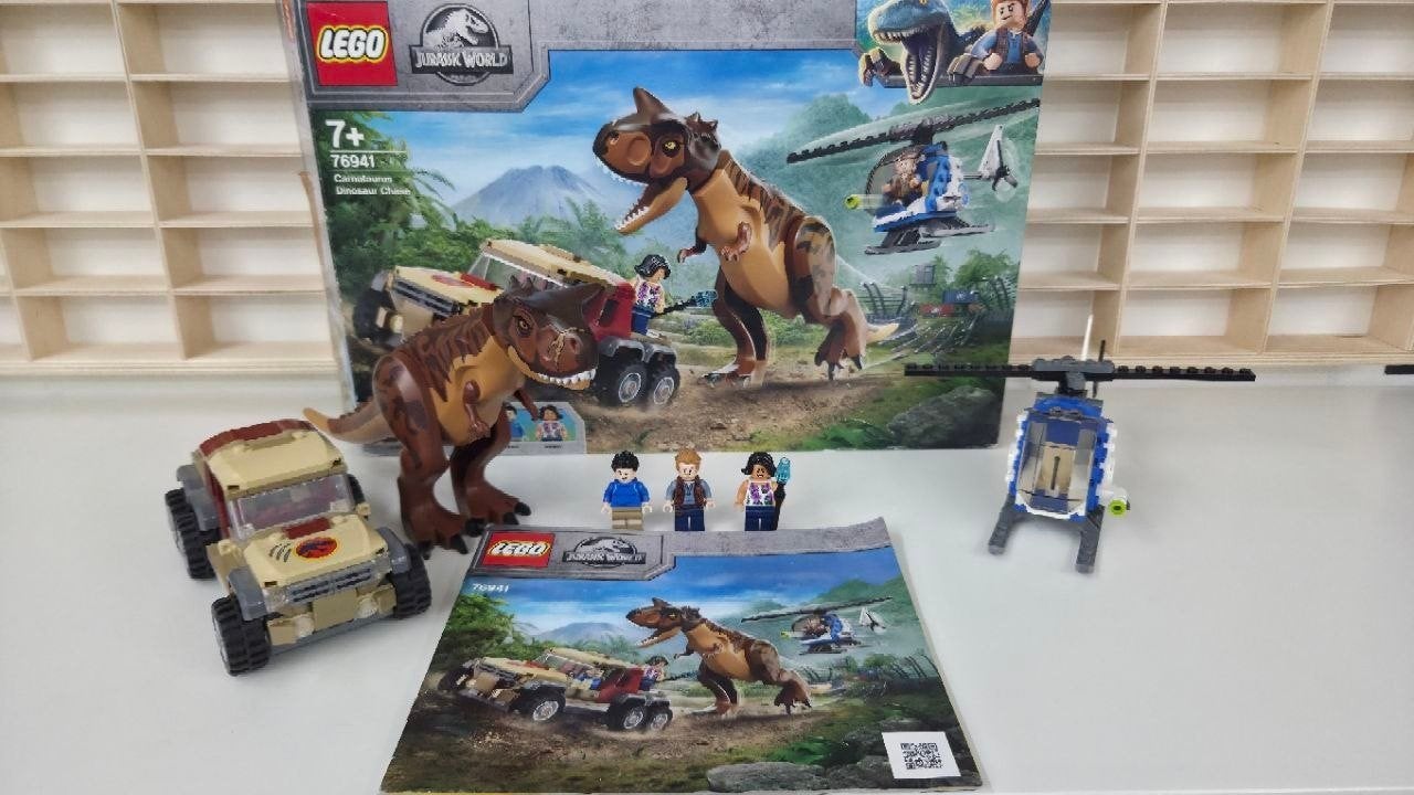 Lego jurassic world 76941 carnotaurus achtervolging, Gebruikt, Jurassic World, Lego, Ophalen of Verzenden