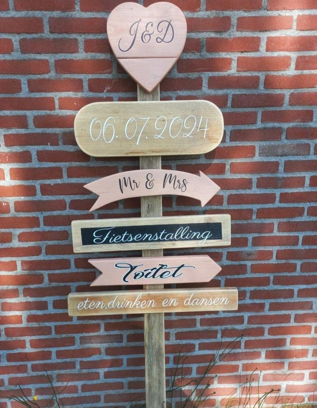 Wegwijzers bruiloft Feestjes huwelijk trouwen verloving, Ophalen of Verzenden, Nieuw