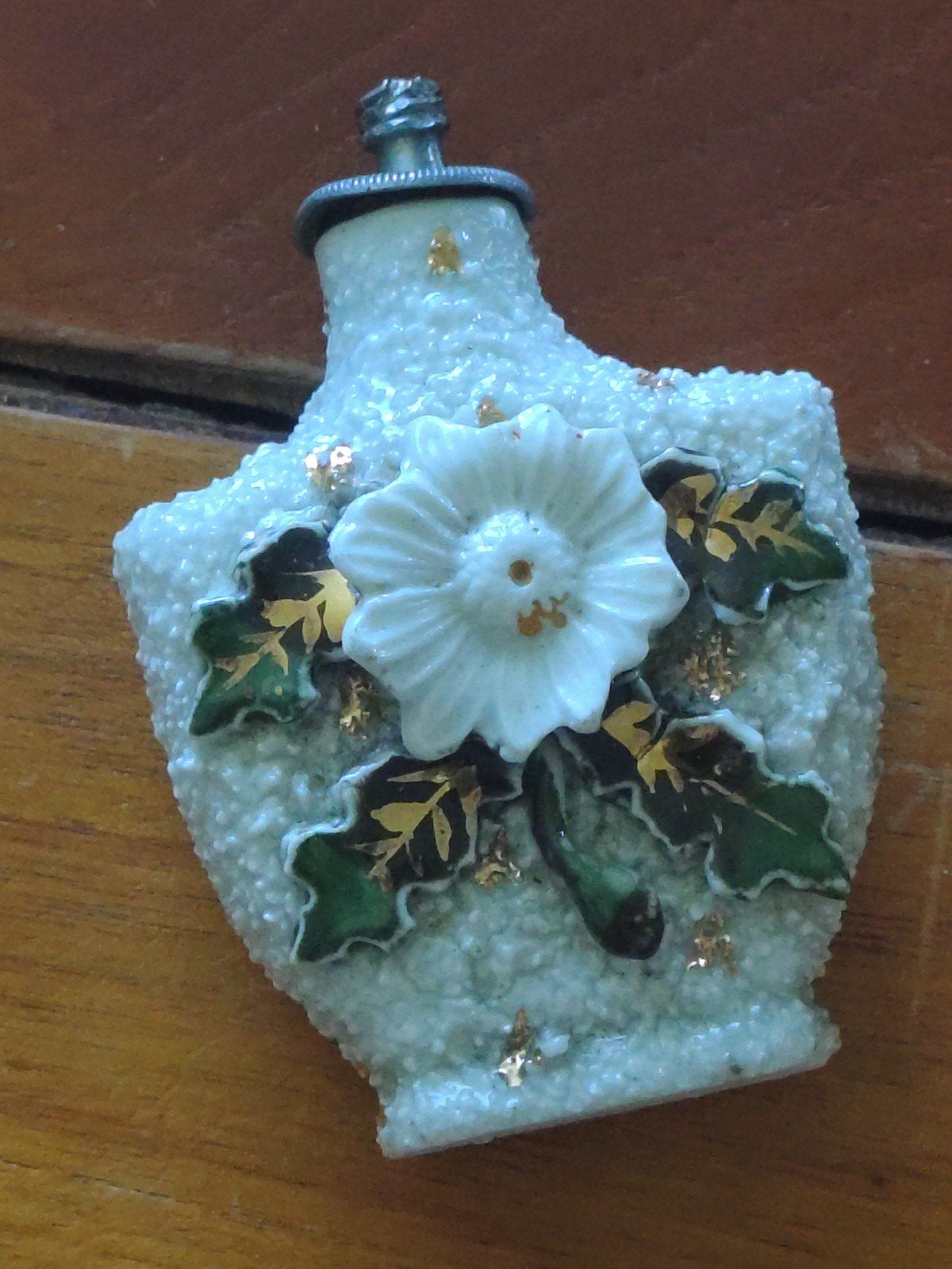 Antiek Porseleinen Parfumflesje Sneeuwporselein (ca. 1900), Antiek en Kunst, Ophalen of Verzenden