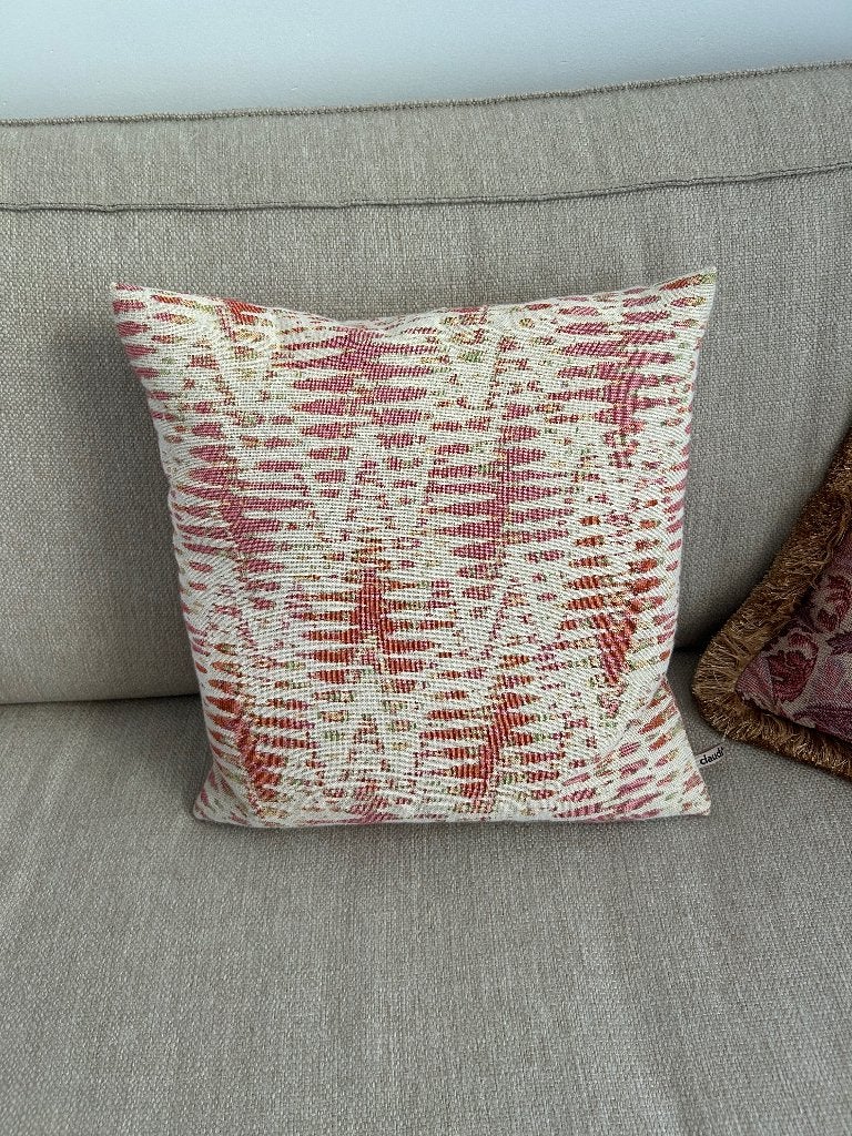Kussen Claudi Kalaoa roze 40x40 cm, Huis en Inrichting, Ophalen, Vierkant, Zo goed als nieuw, Sierkussen