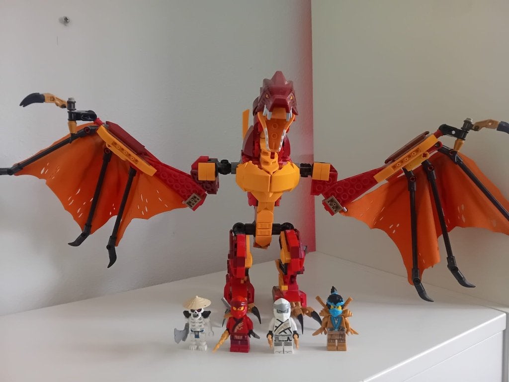 lego ninjago vuurdraak aanval (71753), Ophalen, Gebruikt, Lego, Inclusief minifiguren