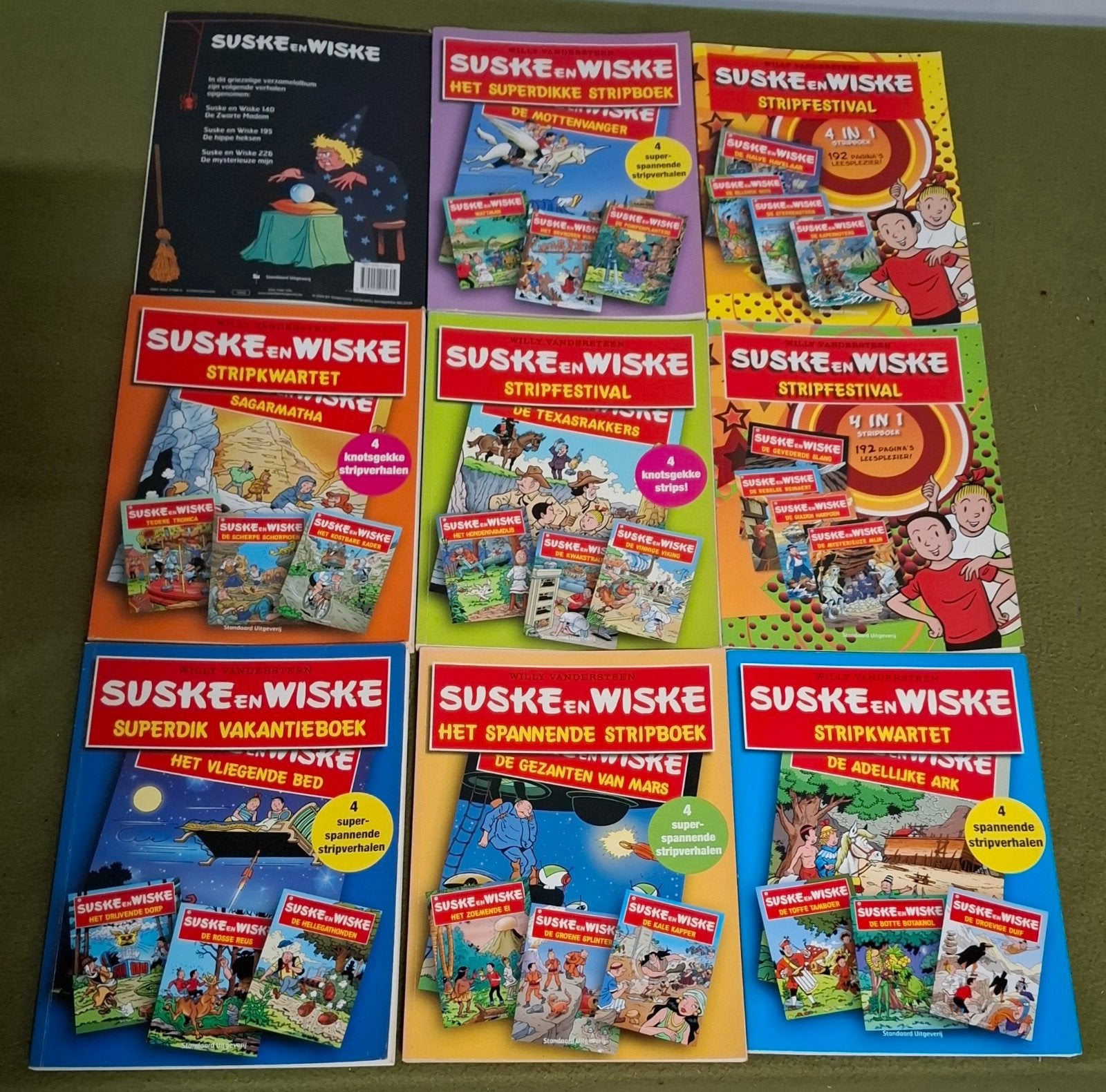9 x Suske en Wiske verzamelalbum (33 strips), Boeken, Meerdere stripboeken, Ophalen of Verzenden, Gelezen, Willie Vandersteen