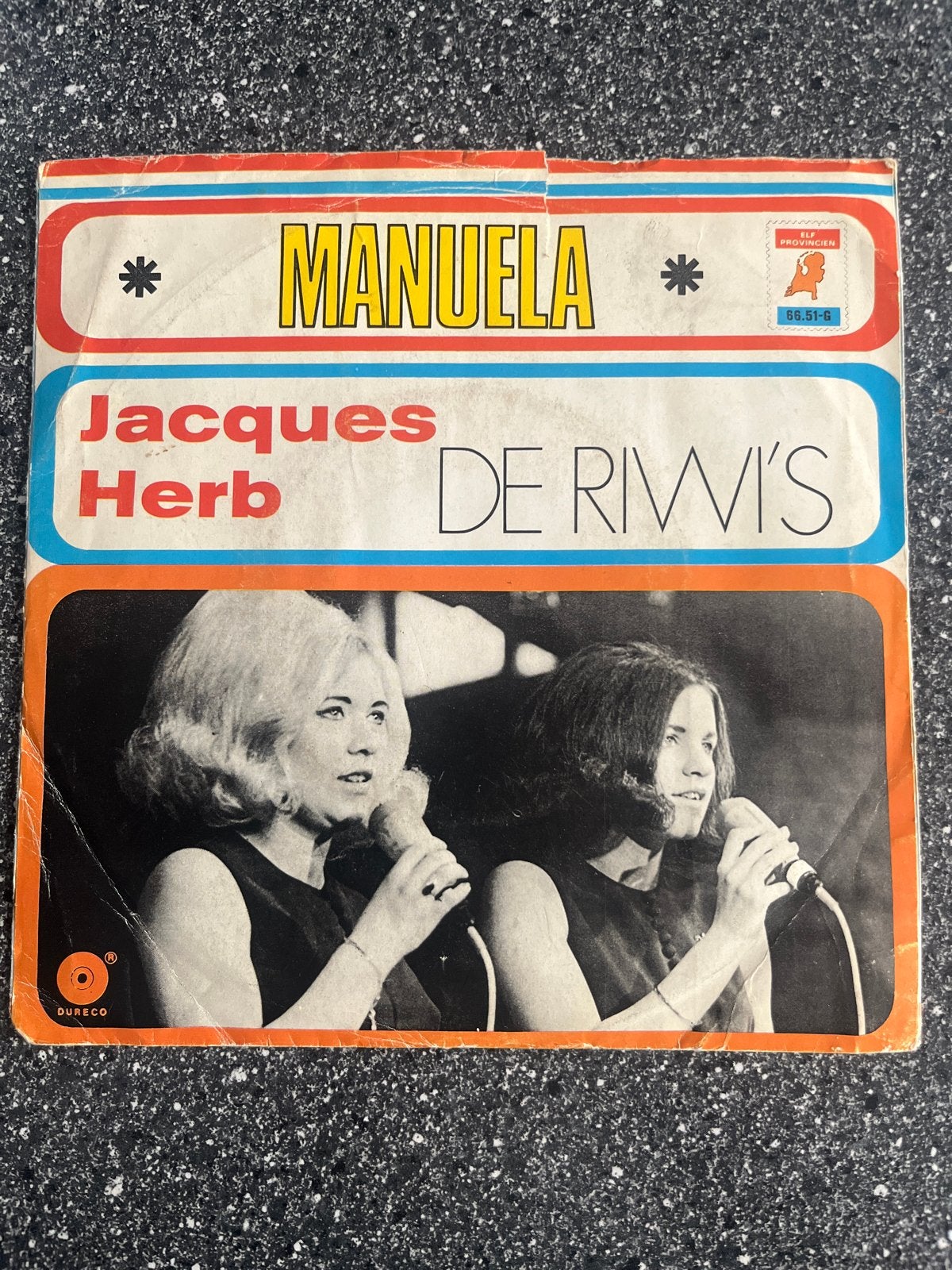 Jacques Herb - Manuela / De Rivi's - Manuela (Vinyl Single), Cd's en Dvd's, Ophalen, Gebruikt, 7 inch, EP