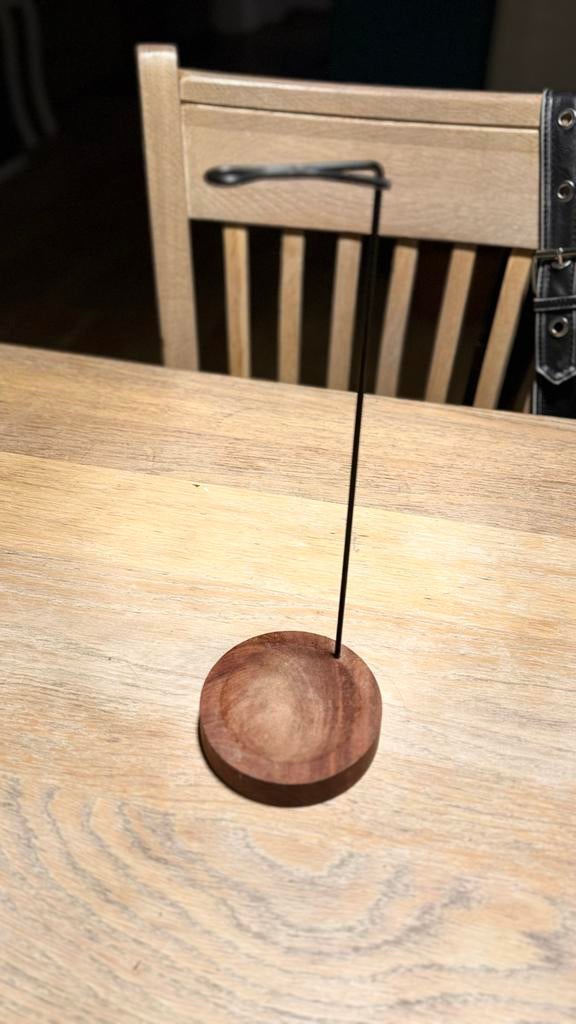 Mooie wierookhouder van hout en metaal, Ophalen, Hout, Gebruikt, Modern