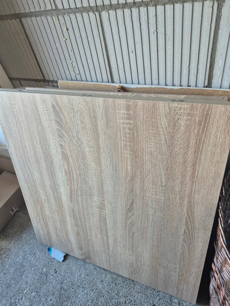 Zo goed als nieuwe warme eiken uitklapbare tafel 80x80/160cm, Ophalen, 50 tot 100 cm, Zo goed als nieuw, 150 tot 200 cm