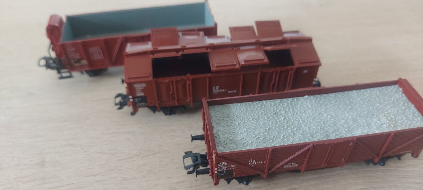 3 Märklin DB goederenwagens 2x nemschachtkoppelingen, Wisselstroom, Wagon, Ophalen of Verzenden, Zo goed als nieuw
