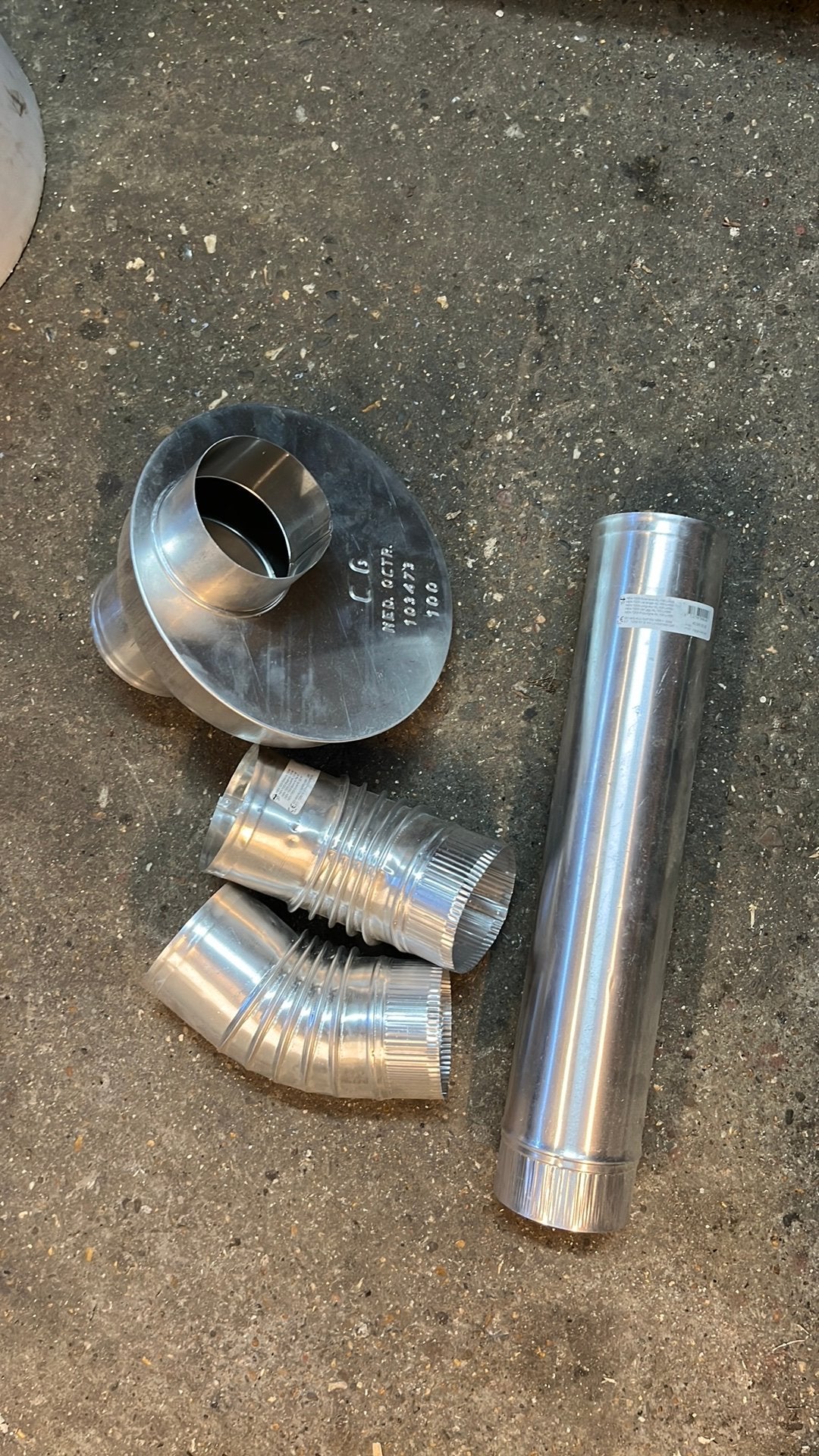 Kachelaansluitmateriaal, Ophalen, 30 tot 80 cm, Cv-ketel of Combi-ketel, Nieuw