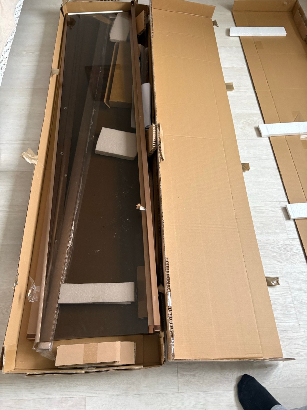 Nieuwe Pivot twee stuks douchedeuren Rookglas 110x200cm, Doe-het-zelf en Verbouw, Ophalen, Nieuw, Glas, Douche