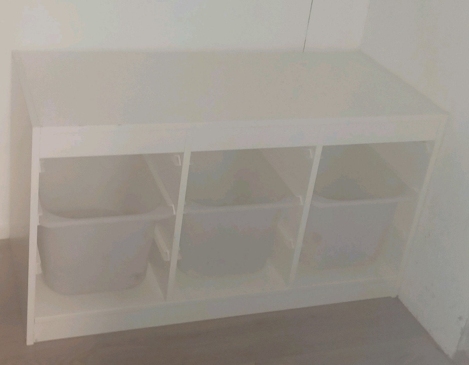 IKEA TROFAST Opbergcombinatie met bakken, wit, Ophalen, Gebruikt