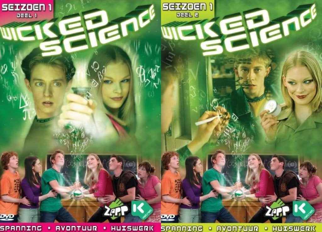 Wicked Science Seizoen 1 deel 1+2 (2xDVD SET) TV-Serie ZAPP, Seizoen 1, Alle leeftijden, Science Fiction en Fantasy, Zo goed als nieuw